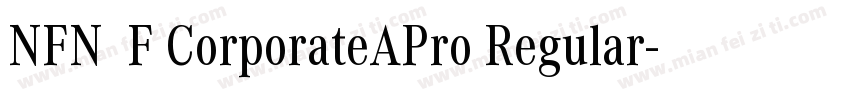 NFNWZF CorporateAPro Regular字体转换
